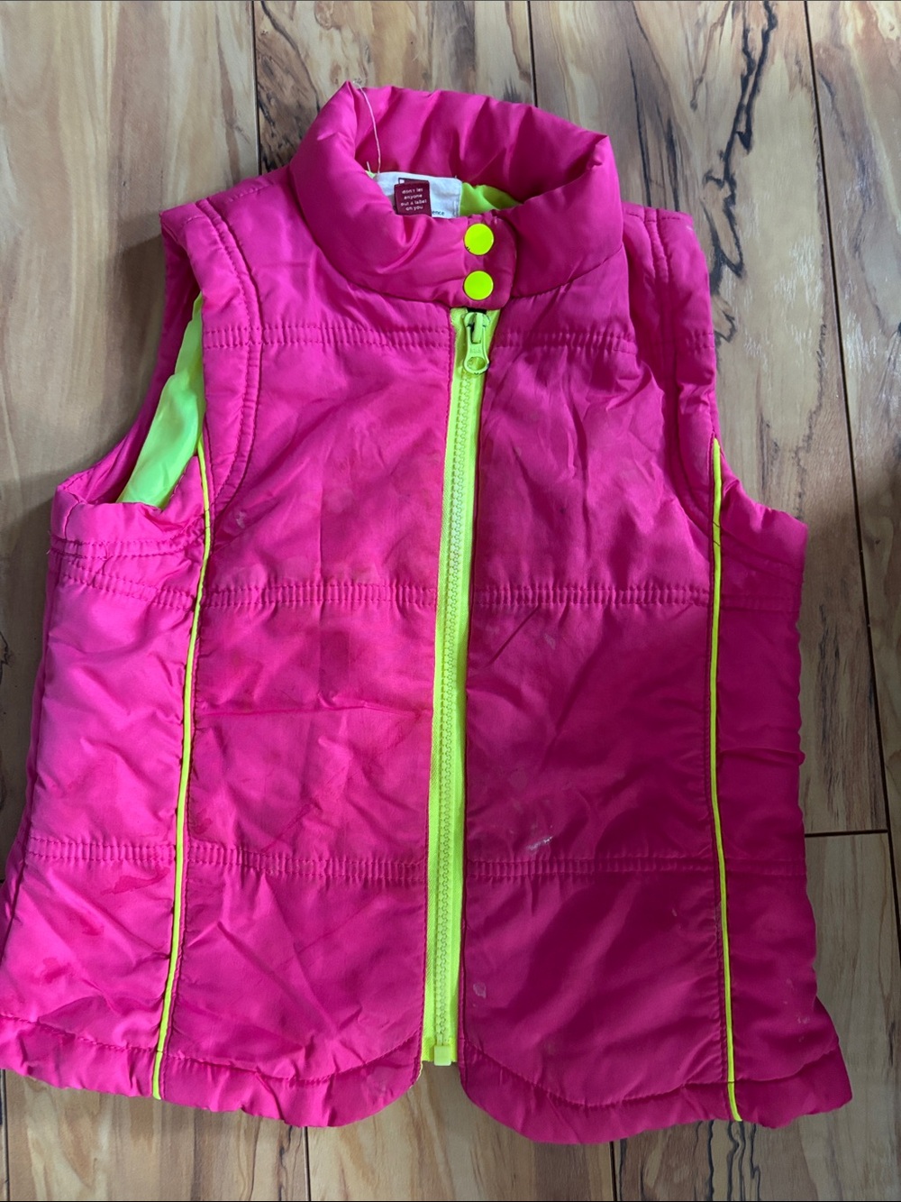 lei Hot Pink Vest with Neon Yellow Interior
